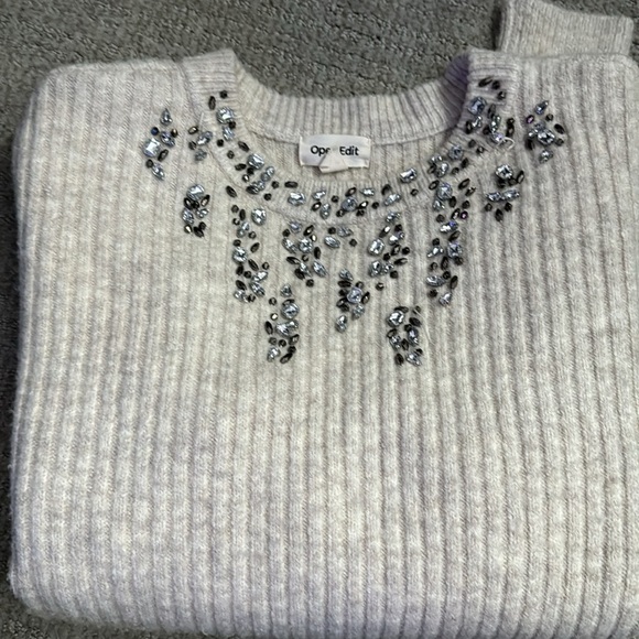 Open Edit Rhinestone Sweater - Picture 4 of 4